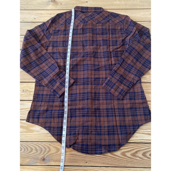 NWT Killion Plaid Button Up Shirt Size Large Men’s Brown - Picture 8 of 10